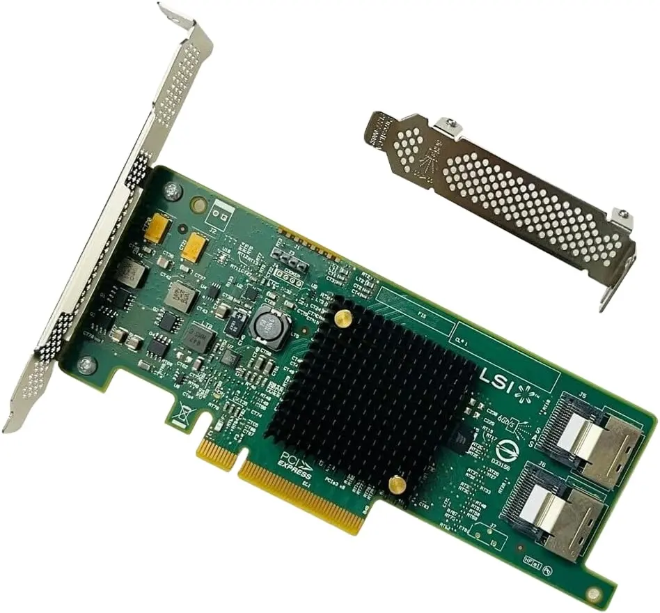 Orijinal Megaraid sekiz Port 6 Gb/s PCIe 3.0 denetleyici 9207-8I Broadcom Lsi Host Bus adaptörü Avago elektronik aksesuar