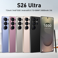 Nuevo Teléfono Inteligente S26 Ultra de Alta Calidad y Más Vendido, 16 GB + 512 GB de Almacenamiento, Android 15, Doble SIM, Doble Modo de Espera, 8000 mAh, 7.3 Pulgadas, 5G
