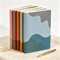 Carnet en PU de haute qualité avec blocs de couleur personnalisés, format A5, impression de logo personnalisée, journal pour cadeau promotionnel