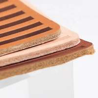 Étiquette en cuir véritable personnalisée avec logo en relief à chaud avec dos auto-adhésif
