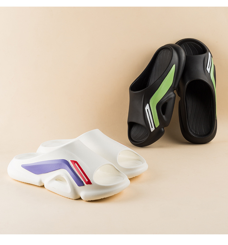 2023 Men's Sports Slippers EVA Thick Sole Home Non-slip Bath Slides Sandals Men Beach Shoes