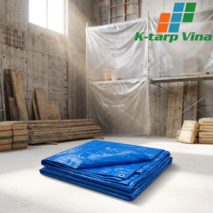 High Quality Light Duty PE Tarpaulin K-Tarp Vina Brand Phu Tho Made UV/Oil/Fire Resistant <b>Waterproof</b> Customizable Thickness - Product Image 1
