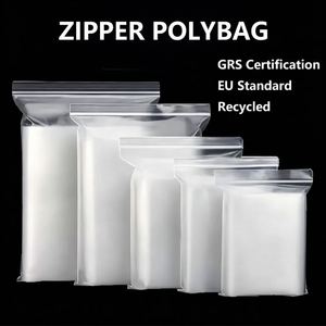 Custom GRS Certified Recycled Zipper Polybag Tear Resistant Apparel <b>Packaging</b> <b>Bag</b> With Logo Eco Friendly Garment Packing <b>Bag</b> OEM - Product Image 3