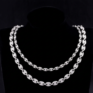 Cadena Cubana de Plata de Ley 925 de 6 mm y 8 mm con Diamantes Moissanite Blancos VVS1 para Hombre, Estilo Hip Hop, con Certificado GRA - Product Image 1