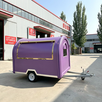 Remorque alimentaire en aluminium personnalisable, équipement de cuisine mobile, camion de restauration rapide commercial pour pizza, café, snacks et frites