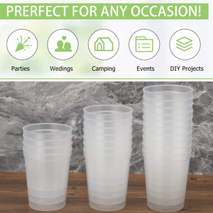 Gobelets en plastique jetables de grande capacité de 24 oz, écologiques, recyclables, pour thé, café, cappuccino - Product Image 3