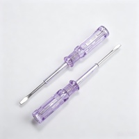 Testeur de tension à tête plate transparente violette, modèle 501, stylo de test électrique à contact, affichage LED 100V-500V AC/DC pour usage domestique
