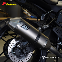 Forsound Factory Prix de gros Silencieux d'échappement de moto en acier inoxydable Système complet Slip-on pour MT-07 Akrapovics 2014 2026
