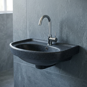Lavabo de Pared de Piedra Sinterizada Blanca, Lavamanos de Diseño para Hoteles, Villas y Proyectos Comerciales, Venta al Por Mayor - Product Image 4