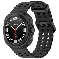 Bracelet de sport en silicone officiel Ocean pour Samsung Galaxy Watch7 Ultra 47MM, résistant à l'eau salée, bracelet de plongée