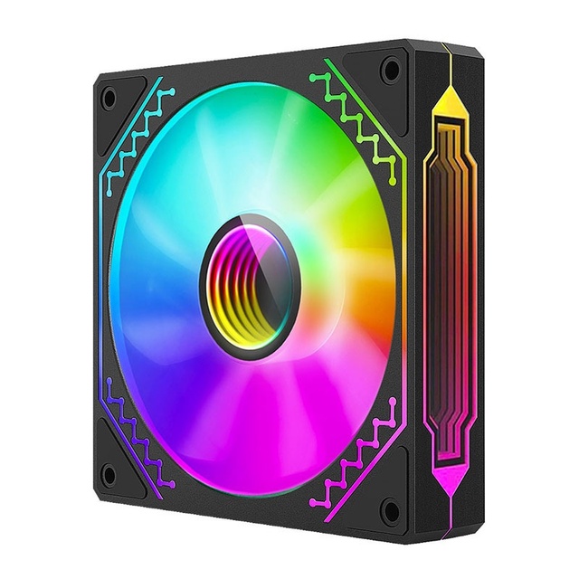 TEUCER Magic Mirror Building Block Fan Splice Fans ARGB Dynamic Infinite Mirror Light Effect Desktop Computer Cooling PC Fan