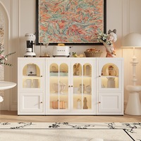 Aparador moderno de pie Hallyway, armario de almacenamiento para Buffet, puertas de vidrio para comedor, dormitorio, Hotel para sala de estar, entrada