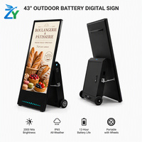 Affiches numériques LED alimentées par batterie pour les magasins de détail, les centres commerciaux, les salles d'exposition, les supermarchés et les restaurants