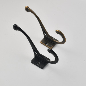 Zinc Alloy Wall Mount Coat <b>Hook</b> Bronze Black Single <b>Hook</b> For Bathroom <b>Kitchen</b> Entryway Retro Style - Product Image 1