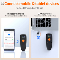 Escáner de Código de Barras Inalámbrico Portátil 2D GTCODESTAR, Lector de Códigos QR USB, Mini Lector de Códigos de Barras para Inventario