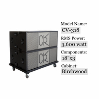 3*18 pulgadas de gran potencia 3000W Sistema de subgraves eventos al aire libre bajo profesional altavoces de 18"