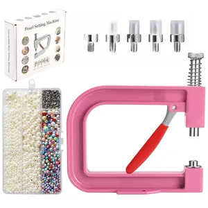 Máquina de abalorios de Material plástico ABS de gran venta, Kit de herramientas de remache pintado con incrustaciones de procesamiento de cuentas de garra de diamantes de imitación de perlas - Product Image 1