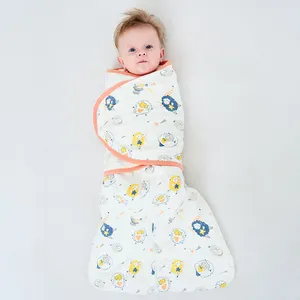 Hochwertige super weiche Neugeborenen-Anti-Schock-Windel-Babys chlaf säcke aus Bio-Baumwolle Newborn Swaddle Wrap