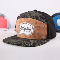 Casquette Snapback 7 panneaux en liège avec logo personnalisé, perforations découpées au laser, casquette de golf imprimée, visière plate, imperméable, séchage rapide, casquette de sport et de baseball