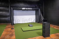 Tente de simulateur de golf gonflable portable, durable, imperméable en PVC pour l'extérieur, taille personnalisable pour l'entraînement et la publicité