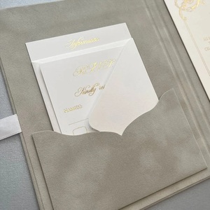 Conjunto de Invitaciones de Boda de Lujo en Terciopelo con Sello de Cera y Tarjetas RSVP Personalizadas para Fiestas - Product Image 3