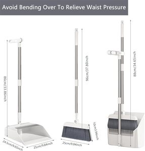 Factory Hot Sale Brooms and <b>Stand</b> up Dust <b>Pan</b> Sets Home Cleaning With Long Handle Broom and Dustpan - Product Image 3