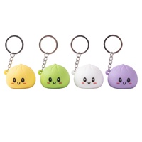 Mini-boulettes de 5 cm en silicone, jouet anti-stress lumineux avec expression mignonne, jouet de dessin animé, accessoires de sac