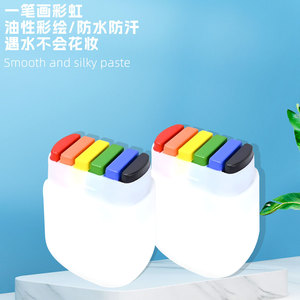 Set di 6 Pastelli Colorati per Trucco Viso, per Eventi Sportivi e Halloween, Non Tossici, per Disegno su Corpo e Guance - Product Image 6