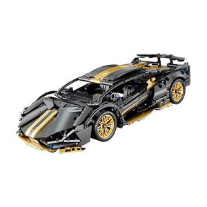 Technologie 1:14 Supercar de course noire en blocs de construction, jouet de voiture à assembler, cadeau d'anniversaire pour garçons - Product Image 6