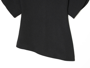 Chemisiers hauts décontractés à manches courtes, col rond, design <span class=keywords><strong>asymétrique</strong></span>, couleur unie, 3 coloris, pour femmes - Product Image 5