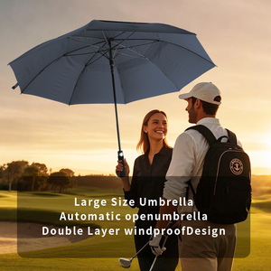 Paraguas de Golf Automático de Apertura y Cierre de 27 Pulgadas con Protección UV, Impermeable, para Viajes y Lluvia - Product Image 6