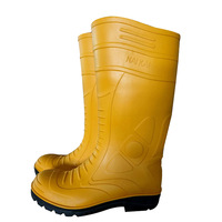 Bottes de pluie montantes universelles pour hommes, à embout d'acier, fournies par le fabricant – Résistantes à l'usure, anti-perforation, en PVC mat