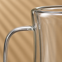 Tasses à café en verre à double paroi personnalisées fabriquées en usine pour le café expresso