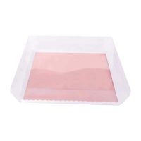 Boîtes à gâteaux transparentes en PET blanc personnalisées et colorées, boîtes transparentes roses en promotion
