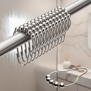 YIWANG fabbrica in acciaio inox rullo palla anello <span class=keywords><strong>tenda</strong></span> da doccia per il bagno - Product Image 1
