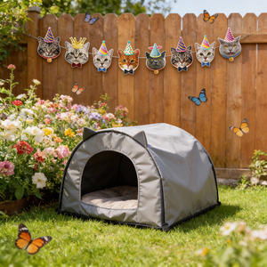 608411 Ghirlanda di Compleanno con Gattini Carini, Striscione con Teste di Gattini Adorabili per Feste a Tema Gatto, Vendita all'Ingrosso - Product Image 2