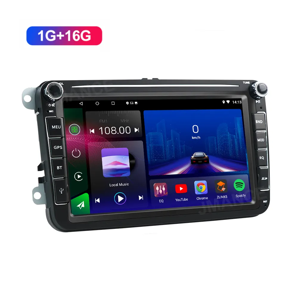 Jmance 8 pulgadas para Volkswagen 2 Din navegación GPS Android Auto Carplay REPRODUCTOR DE DVD para coche electrónica automática