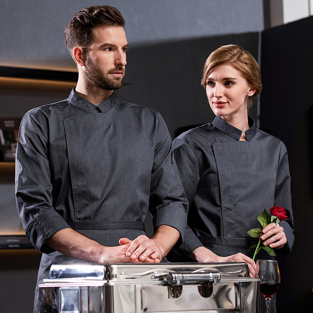 Men and Women's  Chef Coat Hot Sale Restaurant Uniform for Hotel & Restaurant Kitchen Work for Cooking
