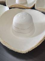 ND412 Chapeau de paille Libertad, Corps de chapeau 100% papier japonais, Matériau de chapeau en papier Toyo glacé, Chapeau de paille de cowboy 5bu