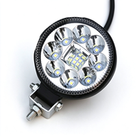 Feu de recul rond à LED blanc pour remorque avec support inférieur pour boîtier de câblage arrière de semi-remorque