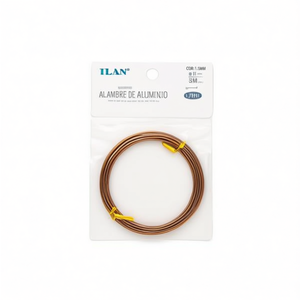 Alambre de Aluminio de 1.5 mm, 3 m, Color Marrón, para Manualidades y Uso Eléctrico - Product Image 1