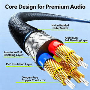 Splitter per Cuffie da <span class=keywords><strong>3</strong></span>,5mm, Cavo Audio 1 a 2, Splitter Stereo Aux Y Intrecciato in OFC, PVC per Telefono, Laptop, PC, Monitor, Lettore DVD - Product Image 4