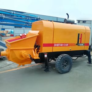 Bomba de Concreto Móvil JIUHE con Motor Diésel 40 50 60 80, Bomba de Concreto Portátil sobre Remolque - Product Image 1