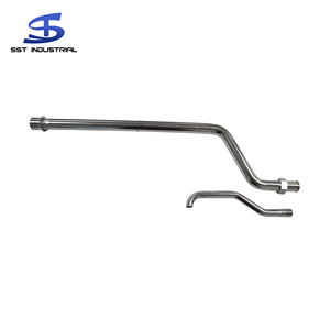 Pièces de chauffage sur mesure, coude en acier inoxydable 316 de 38 mm, angle de 65 degrés, filetage mâle 3/4 de 12 mm - Product Image 1