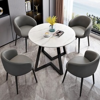 Vente en gros de chaises d'hôtel de luxe légères en métal en Europe du Nord pour table à manger Tables à manger rondes Tables et chaises de café