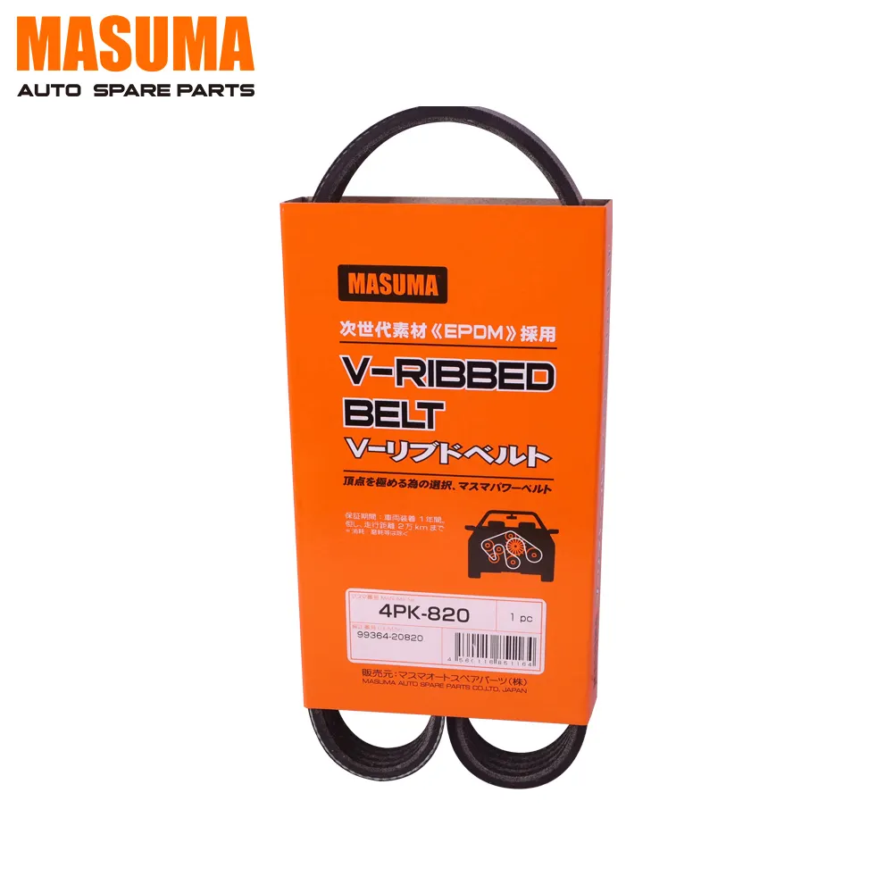 4PK-820 Masuma Auto Onderdeel Transmissie Onderdelen Poly Pk Riem 11720-0M000 11720-0M010 17521-73H00 Voor Toyota Corolla