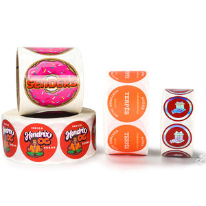 Personalised Customized Roll Waterproofl Round Label Printing Custom <b>Business</b> Product Logo <b>Stickers</b> <b>for</b> Packaging Label - Product Image 1