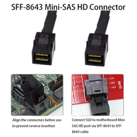 Cable Digital Interno SFF-8643 Mini SAS HD a Cuatro SFF-8482 SATA de 29 Pines para Disco Duro SSD HDD, para Controlador de Placa Base