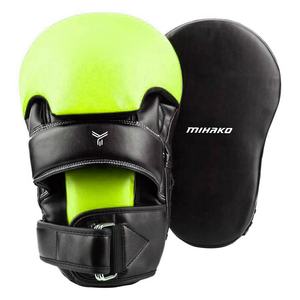 High Quty Focus Mitts Black PU <b>Leather</b> <b>Punch</b> Pad Kick Shield for Boxing Kickboxing Training 8oz Sizes New Pure Design Focus Pad - Product Image 3
