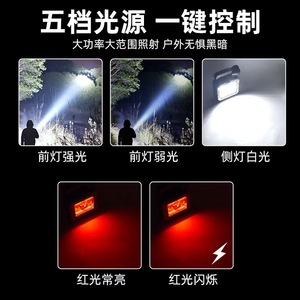 Portable Led Searchlight Solar Rechargeable Emergency <b>Light</b> Outdoor Camping Lamp With Handle Beige Yellow - Product Image 6